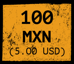 100 MXN (5.00 USD)